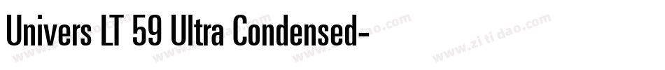 Univers LT 59 Ultra Condensed字体转换